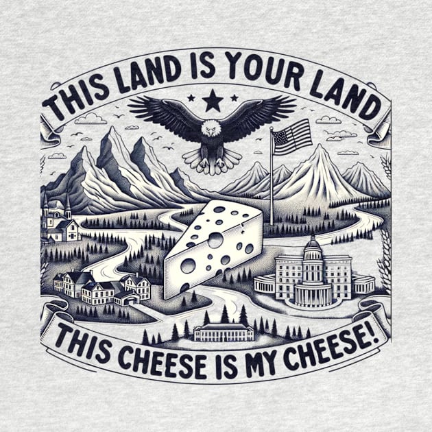 This Land Cheese Lover America Funny by WearablePSA